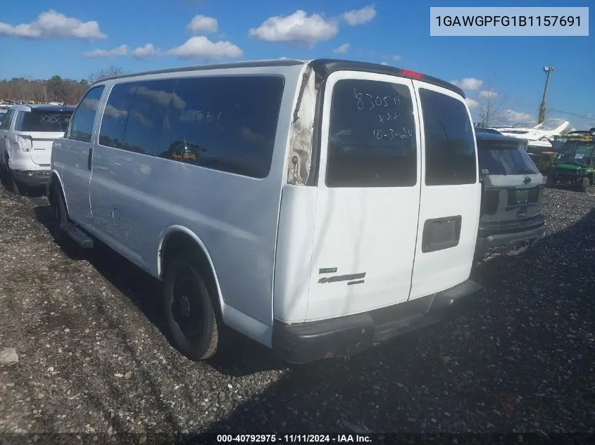 2011 Chevrolet Express G2500 Ls VIN: 1GAWGPFG1B1157691 Lot: 40792975