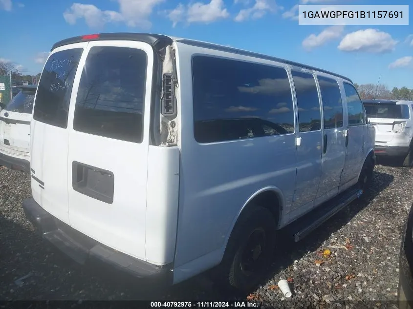 2011 Chevrolet Express G2500 Ls VIN: 1GAWGPFG1B1157691 Lot: 40792975