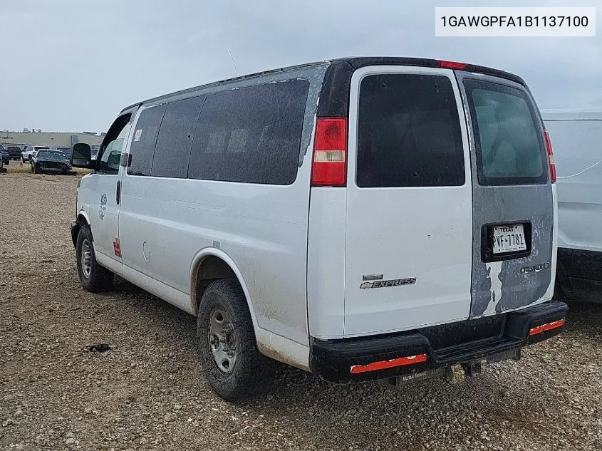 2011 Chevrolet Express G2500 Ls VIN: 1GAWGPFA1B1137100 Lot: 40793705