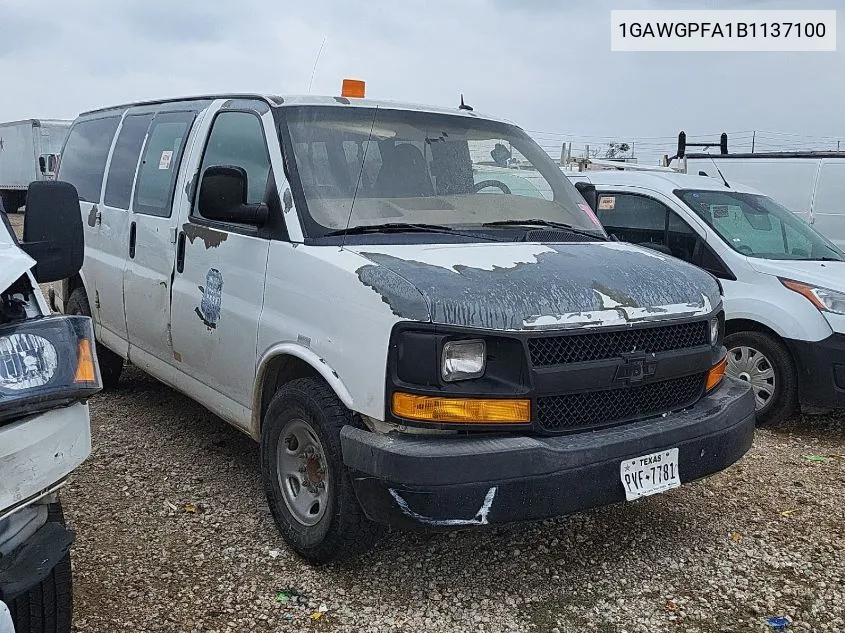 2011 Chevrolet Express G2500 Ls VIN: 1GAWGPFA1B1137100 Lot: 40793705