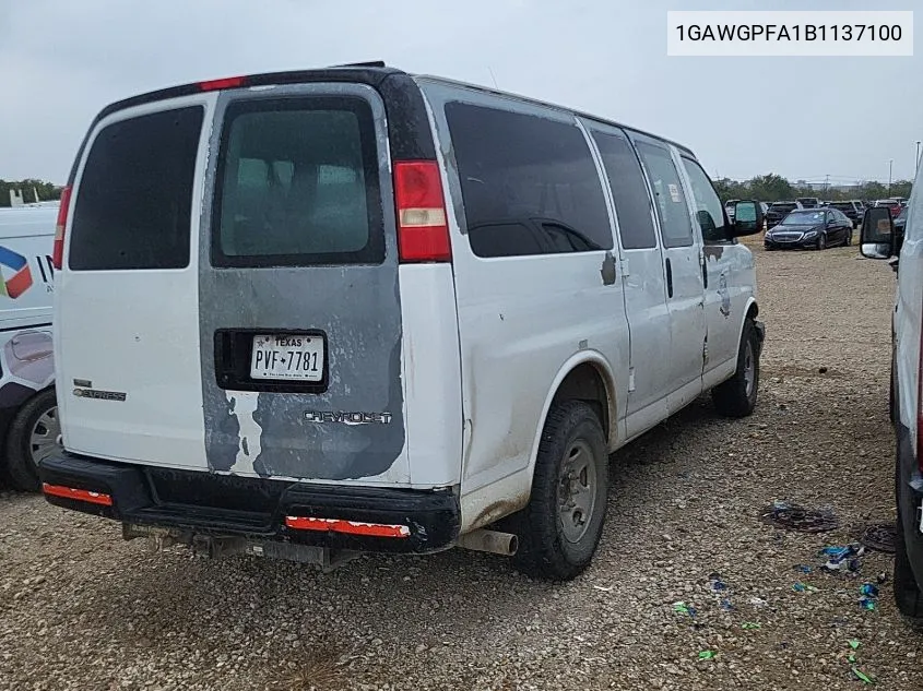 2011 Chevrolet Express G2500 Ls VIN: 1GAWGPFA1B1137100 Lot: 40793705