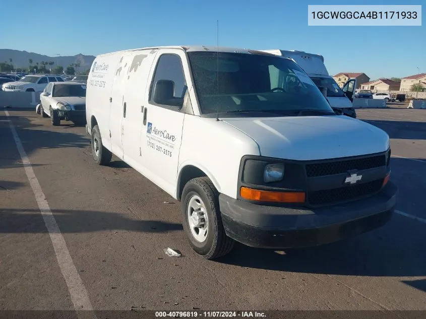 2011 Chevrolet Express 2500 Work Van VIN: 1GCWGGCA4B1171933 Lot: 40796819