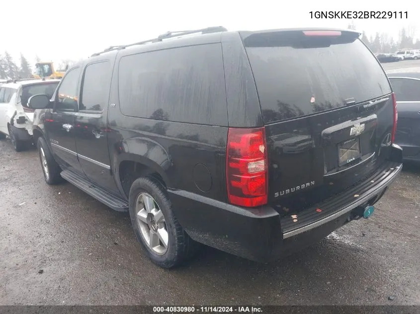 2011 Chevrolet Suburban 1500 Ltz VIN: 1GNSKKE32BR229111 Lot: 40830980