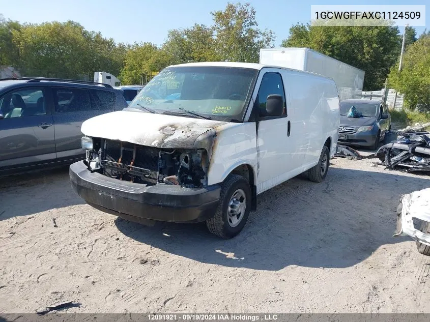 2012 Chevrolet Express 2500 Work Van VIN: 1GCWGFFAXC1124509 Lot: 12091921