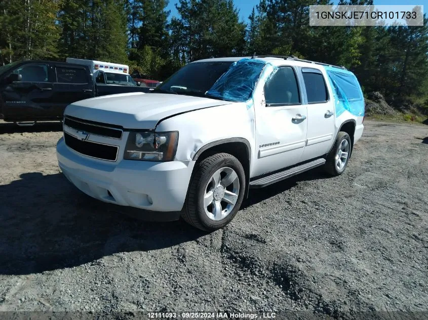 2012 Chevrolet Suburban 1500 Lt VIN: 1GNSKJE71CR101733 Lot: 12111093