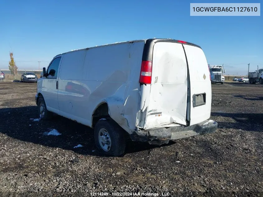 2012 Chevrolet Express VIN: 1GCWGFBA6C1127610 Lot: 12114249