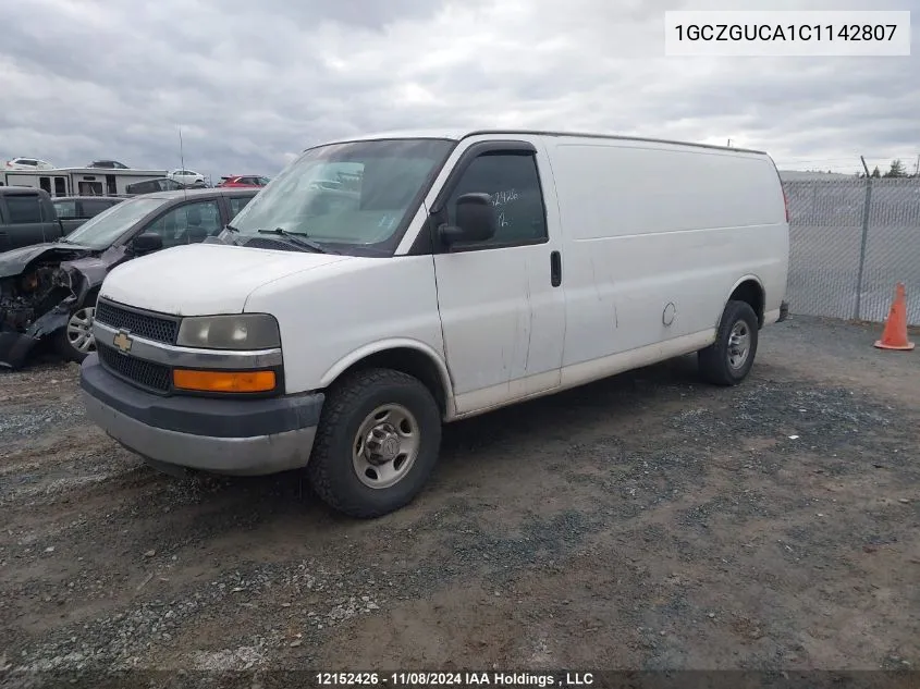 2012 Chevrolet Express Cargo Van VIN: 1GCZGUCA1C1142807 Lot: 12152426