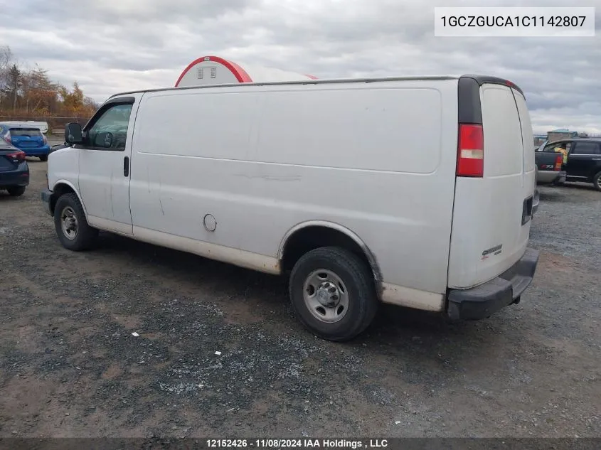 2012 Chevrolet Express Cargo Van VIN: 1GCZGUCA1C1142807 Lot: 12152426