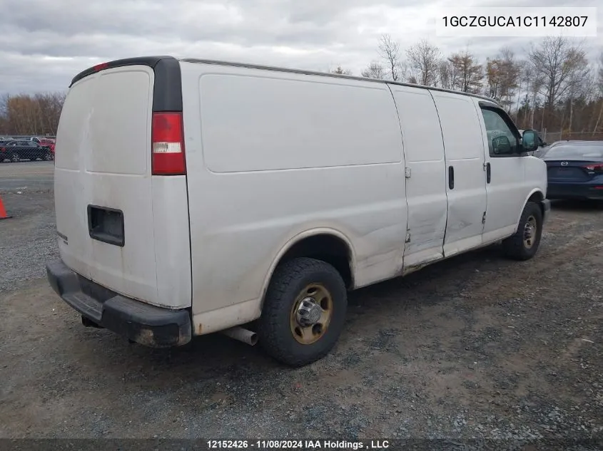 2012 Chevrolet Express Cargo Van VIN: 1GCZGUCA1C1142807 Lot: 12152426