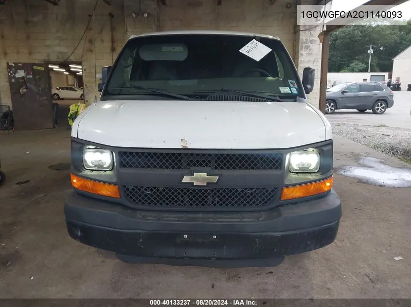 1GCWGFCA2C1140093 2012 Chevrolet Express 2500 Work Van