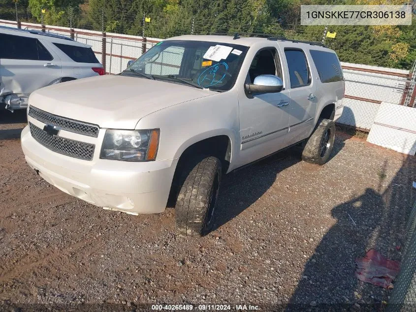 2012 Chevrolet Suburban 1500 K1500 Ltz VIN: 1GNSKKE77CR306138 Lot: 40265489