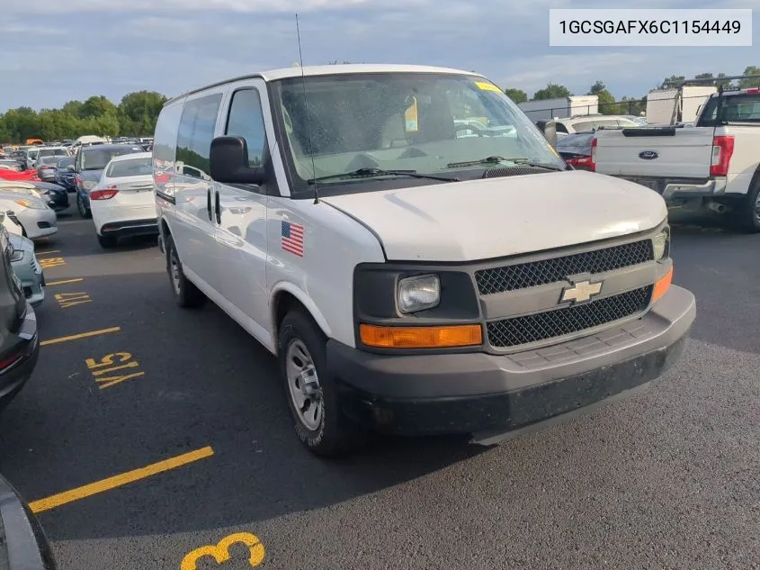 2012 Chevrolet Express 1500 Work Van VIN: 1GCSGAFX6C1154449 Lot: 40283947