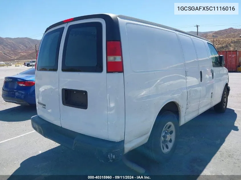 1GCSGAFX5C1116016 2012 Chevrolet Express 1500 Work Van