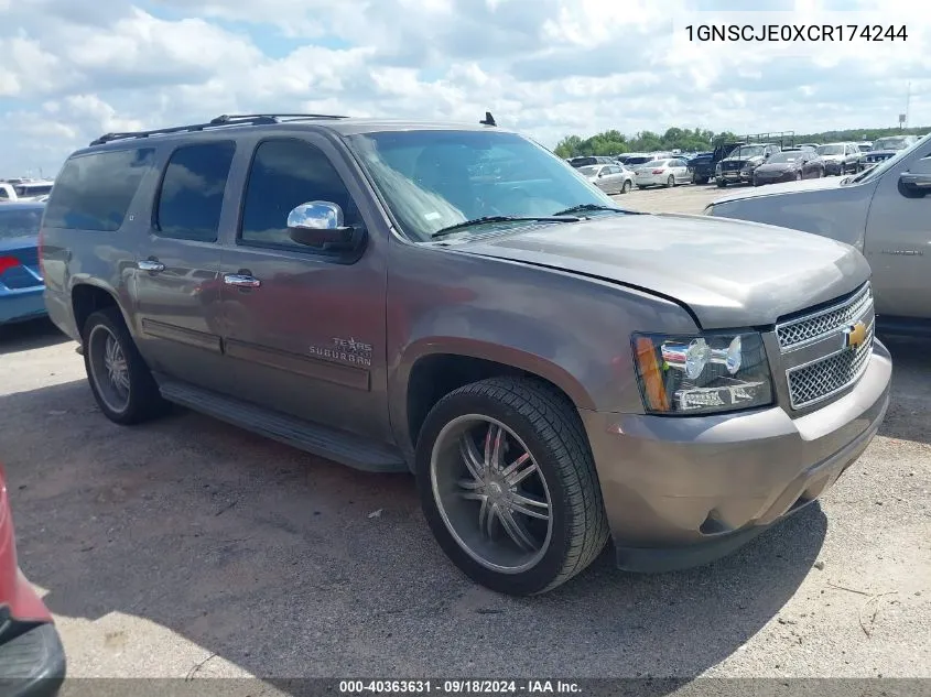 1GNSCJE0XCR174244 2012 Chevrolet Suburban 1500 Lt