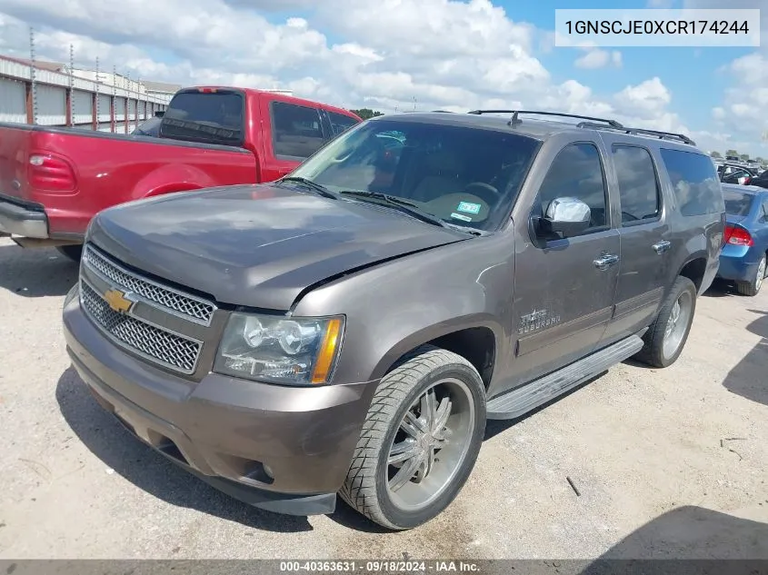 2012 Chevrolet Suburban 1500 Lt VIN: 1GNSCJE0XCR174244 Lot: 40363631