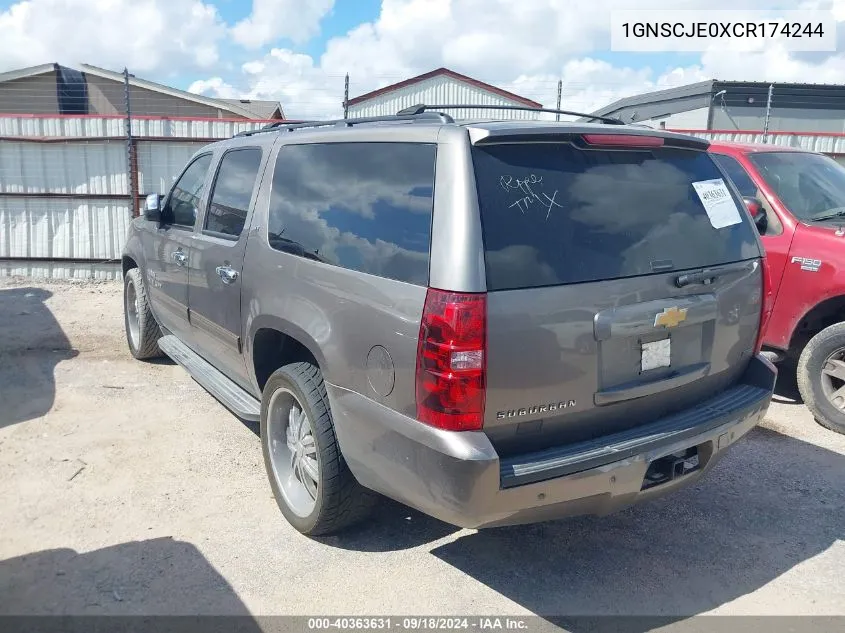 2012 Chevrolet Suburban 1500 Lt VIN: 1GNSCJE0XCR174244 Lot: 40363631