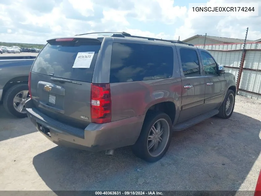 2012 Chevrolet Suburban 1500 Lt VIN: 1GNSCJE0XCR174244 Lot: 40363631