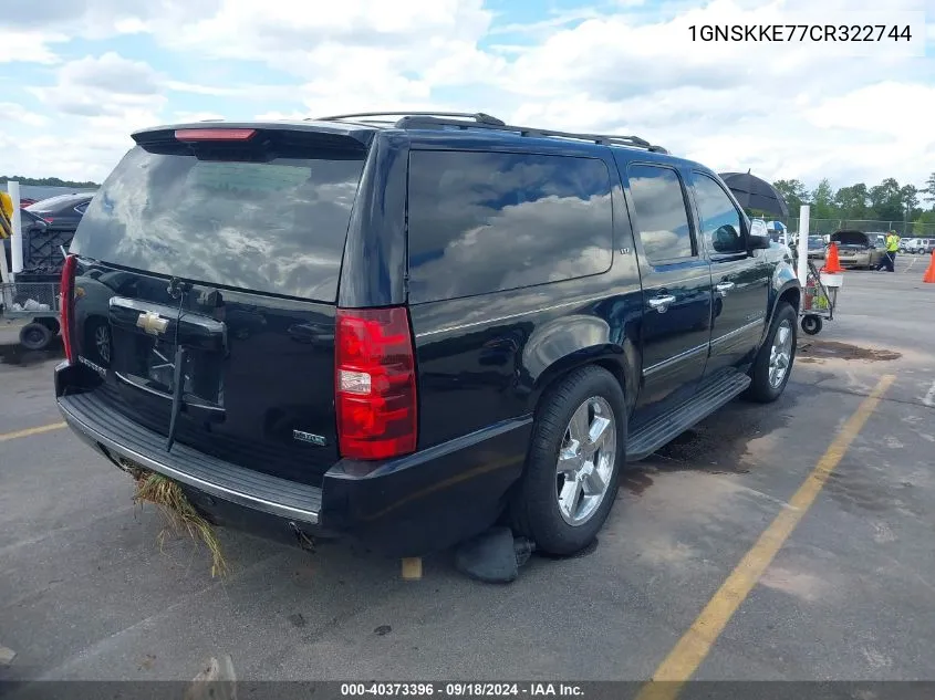 1GNSKKE77CR322744 2012 Chevrolet Suburban 1500 Ltz