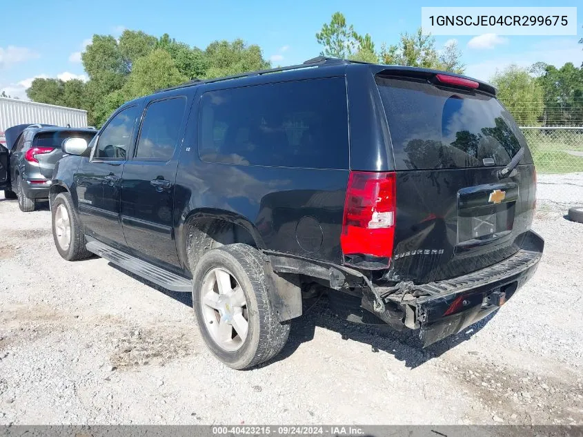 2012 Chevrolet Suburban 1500 Lt VIN: 1GNSCJE04CR299675 Lot: 40423215