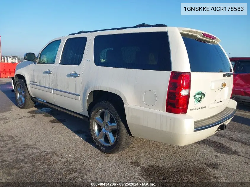 2012 Chevrolet Suburban 1500 Ltz VIN: 1GNSKKE70CR178583 Lot: 40434206