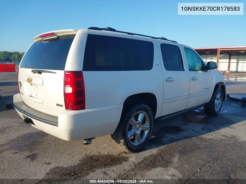 2012 Chevrolet Suburban 1500 Ltz VIN: 1GNSKKE70CR178583 Lot: 40434206