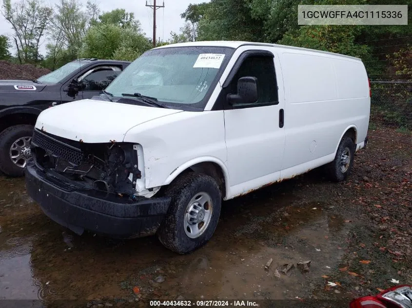 2012 Chevrolet Express 2500 Work Van VIN: 1GCWGFFA4C1115336 Lot: 40434632