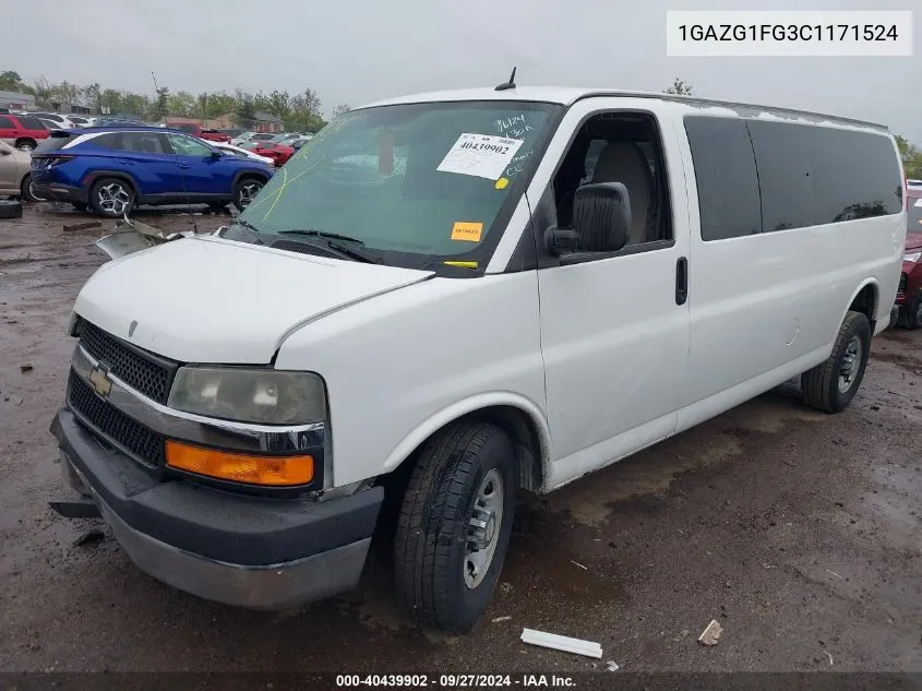 2012 Chevrolet Express 3500 Lt VIN: 1GAZG1FG3C1171524 Lot: 40439902