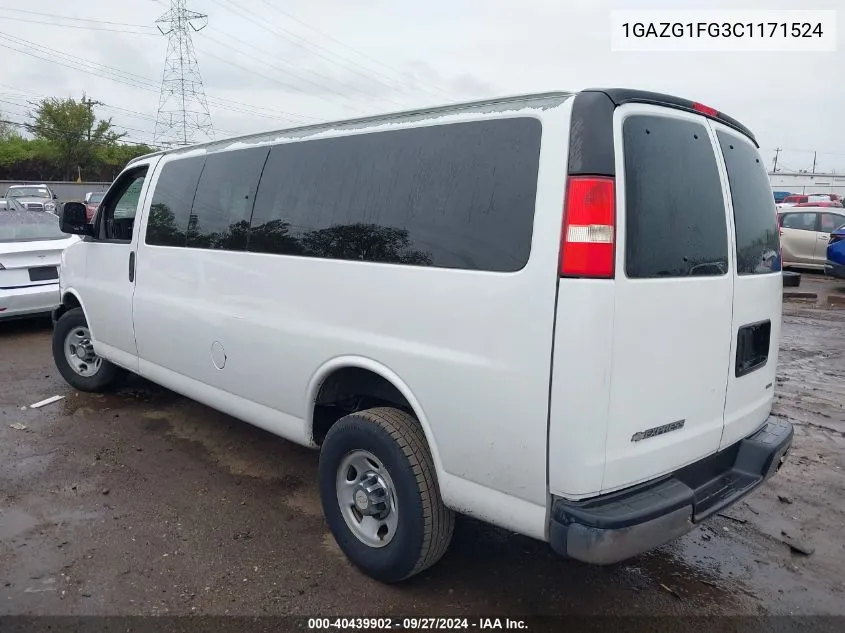 1GAZG1FG3C1171524 2012 Chevrolet Express 3500 Lt