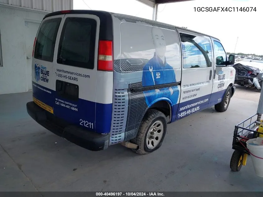 1GCSGAFX4C1146074 2012 Chevrolet Express 1500 Work Van