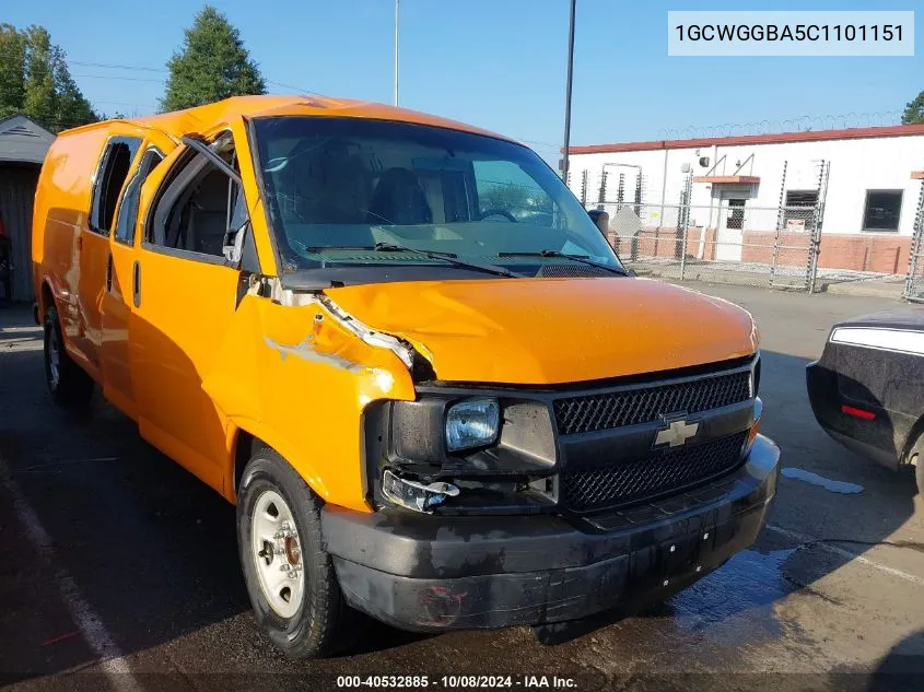 2012 Chevrolet Express 2500 Work Van VIN: 1GCWGGBA5C1101151 Lot: 40532885