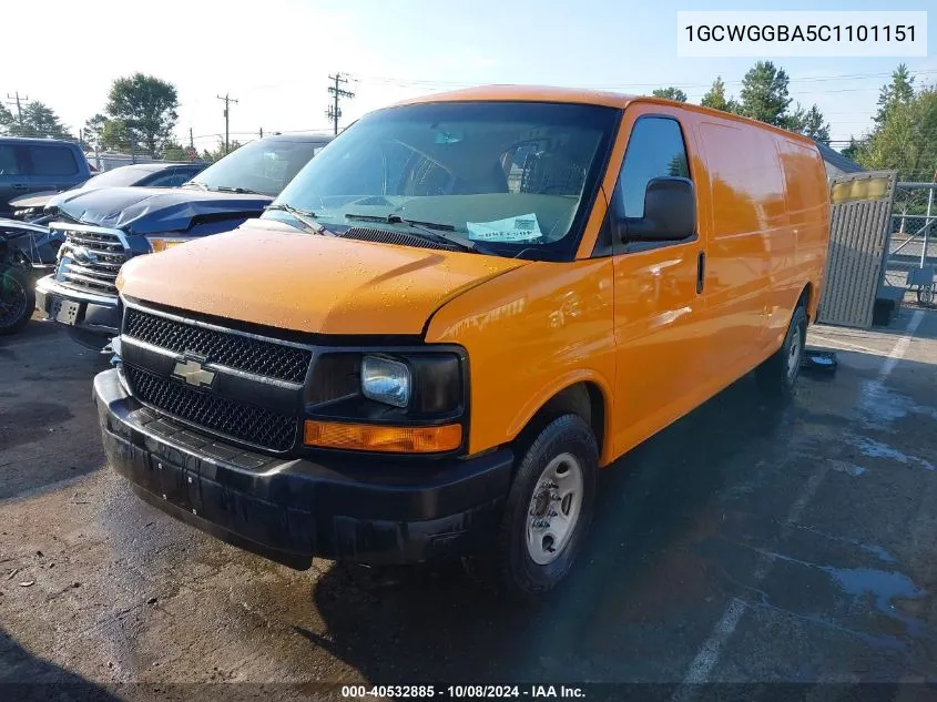 2012 Chevrolet Express 2500 Work Van VIN: 1GCWGGBA5C1101151 Lot: 40532885