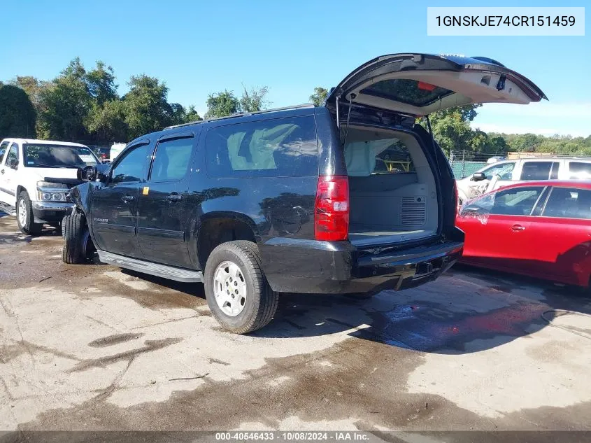 1GNSKJE74CR151459 2012 Chevrolet Suburban 1500 Lt