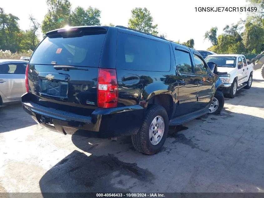 1GNSKJE74CR151459 2012 Chevrolet Suburban 1500 Lt