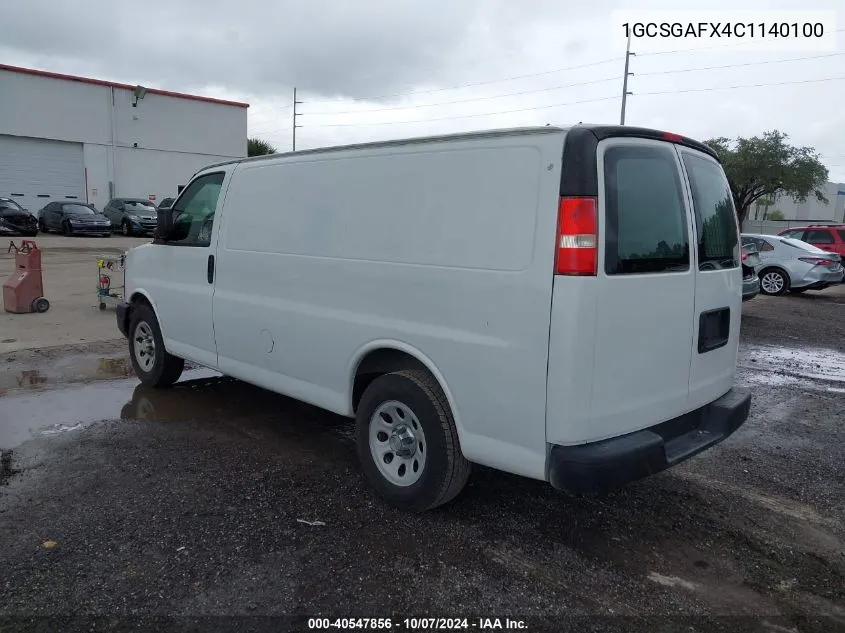 2012 Chevrolet Express 1500 Work Van VIN: 1GCSGAFX4C1140100 Lot: 40547856