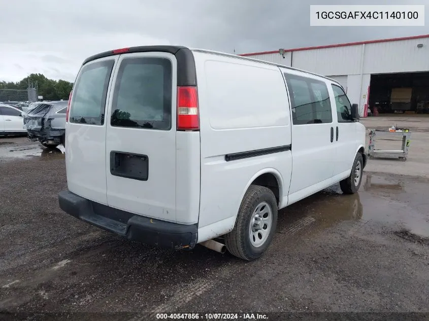 2012 Chevrolet Express 1500 Work Van VIN: 1GCSGAFX4C1140100 Lot: 40547856