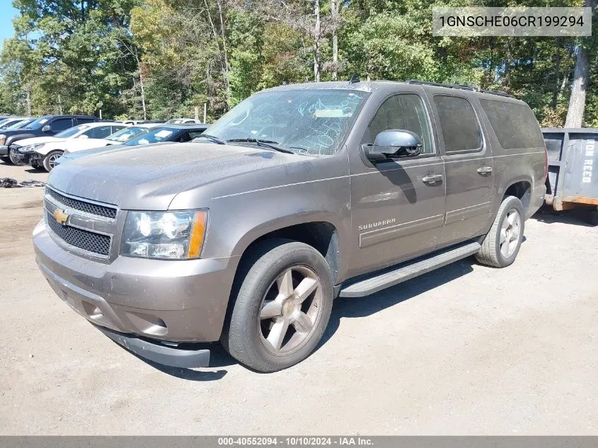 2012 Chevrolet Suburban 1500 Ls VIN: 1GNSCHE06CR199294 Lot: 40552094