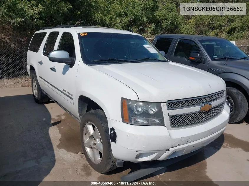 2012 Chevrolet Suburban 1500 Ltz VIN: 1GNSCKE06CR136662 Lot: 40569405