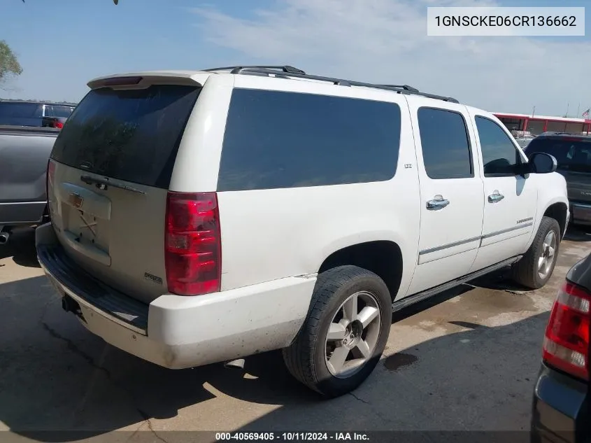 2012 Chevrolet Suburban 1500 Ltz VIN: 1GNSCKE06CR136662 Lot: 40569405