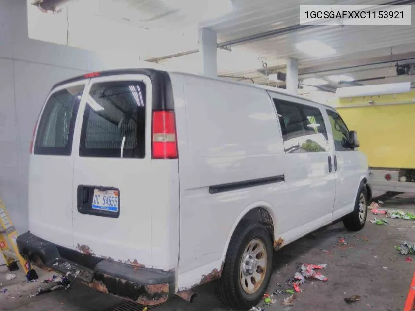 2012 Chevrolet Express 1500 Work Van VIN: 1GCSGAFXXC1153921 Lot: 40599658