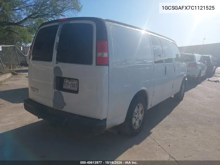 2012 Chevrolet Express 1500 Work Van VIN: 1GCSGAFX7C1121525 Lot: 40613977