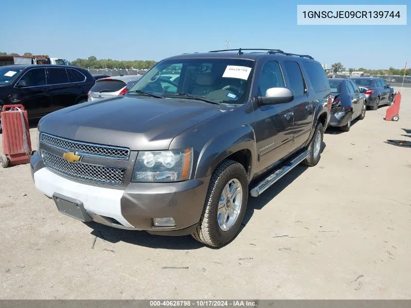 2012 Chevrolet Suburban 1500 Lt VIN: 1GNSCJE09CR139744 Lot: 40628798