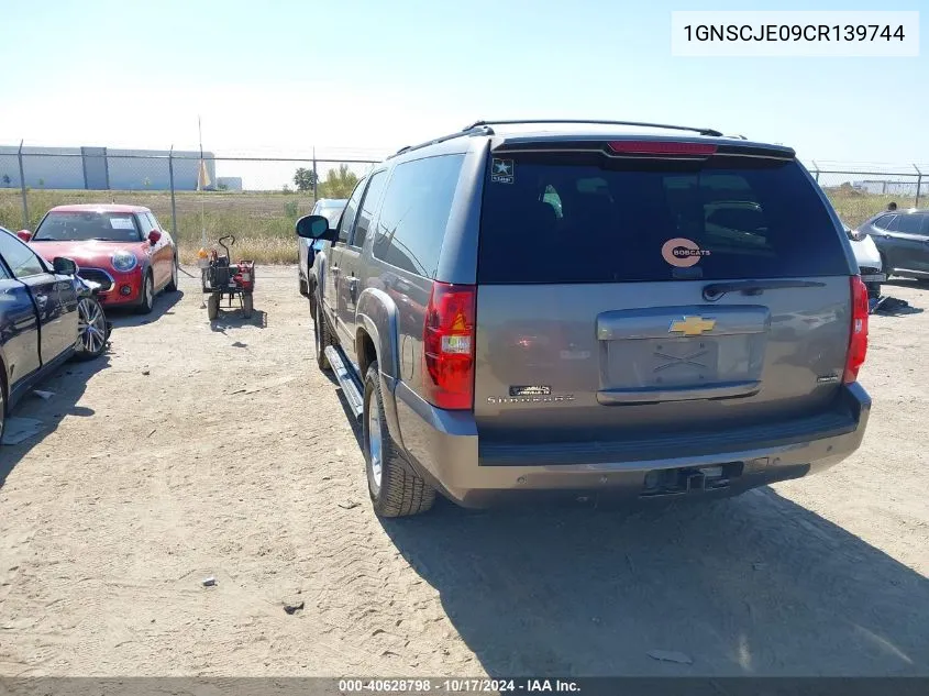 2012 Chevrolet Suburban 1500 Lt VIN: 1GNSCJE09CR139744 Lot: 40628798