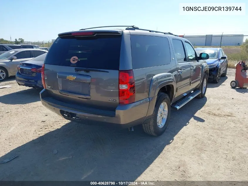 2012 Chevrolet Suburban 1500 Lt VIN: 1GNSCJE09CR139744 Lot: 40628798