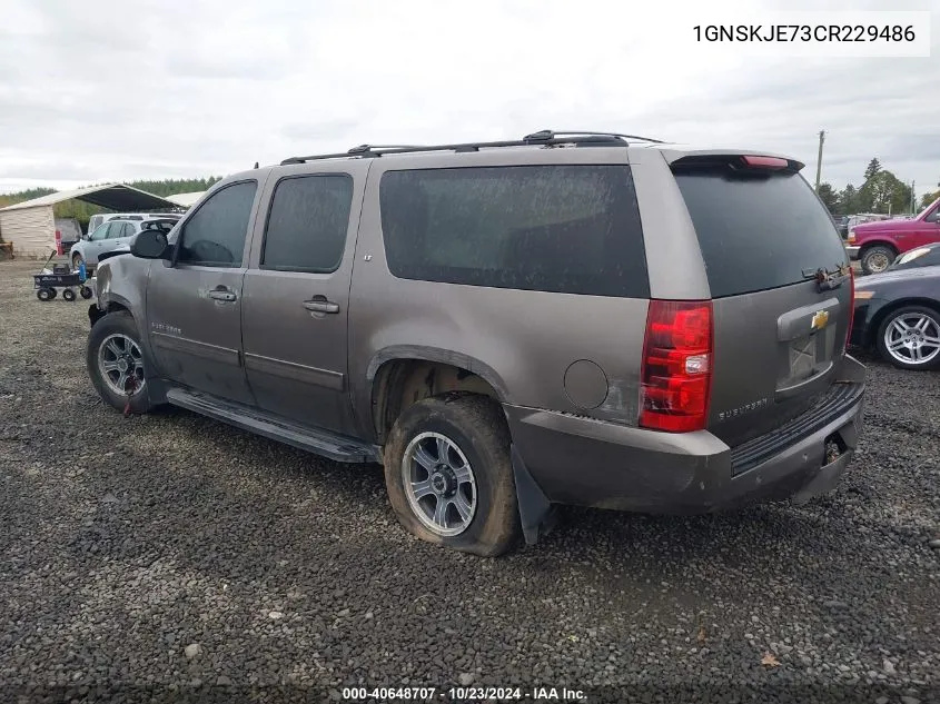 2012 Chevrolet Suburban 1500 Lt VIN: 1GNSKJE73CR229486 Lot: 40648707