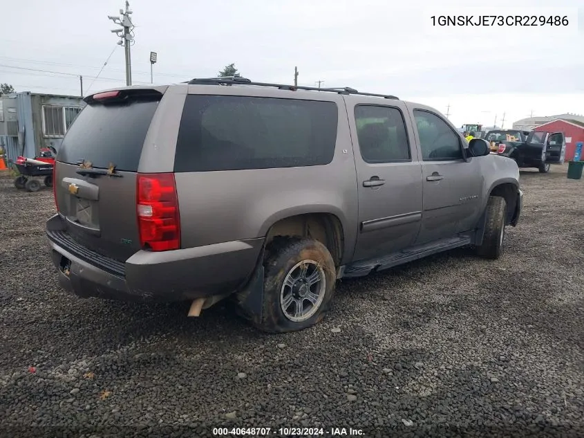 2012 Chevrolet Suburban 1500 Lt VIN: 1GNSKJE73CR229486 Lot: 40648707