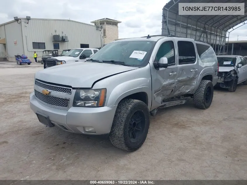 2012 Chevrolet Suburban 1500 Lt VIN: 1GNSKJE77CR143985 Lot: 40659063