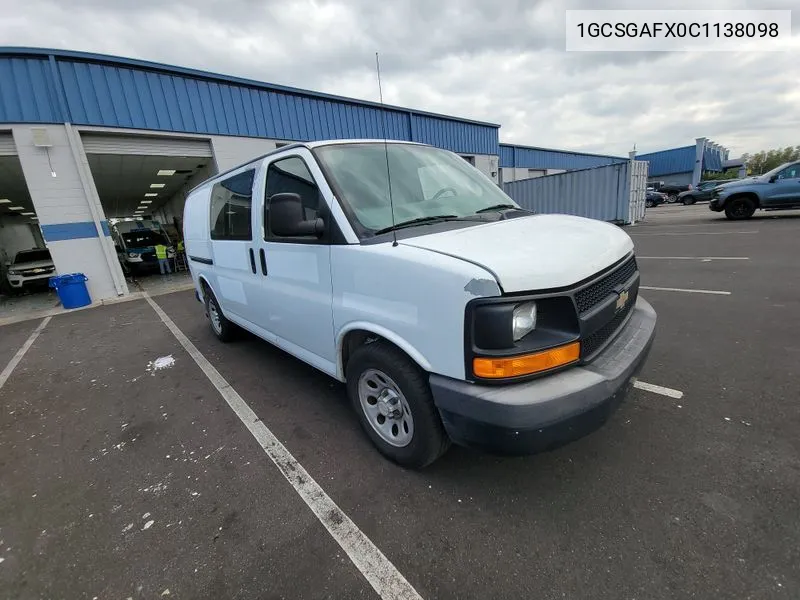 2012 Chevrolet Express 1500 Work Van VIN: 1GCSGAFX0C1138098 Lot: 40713865