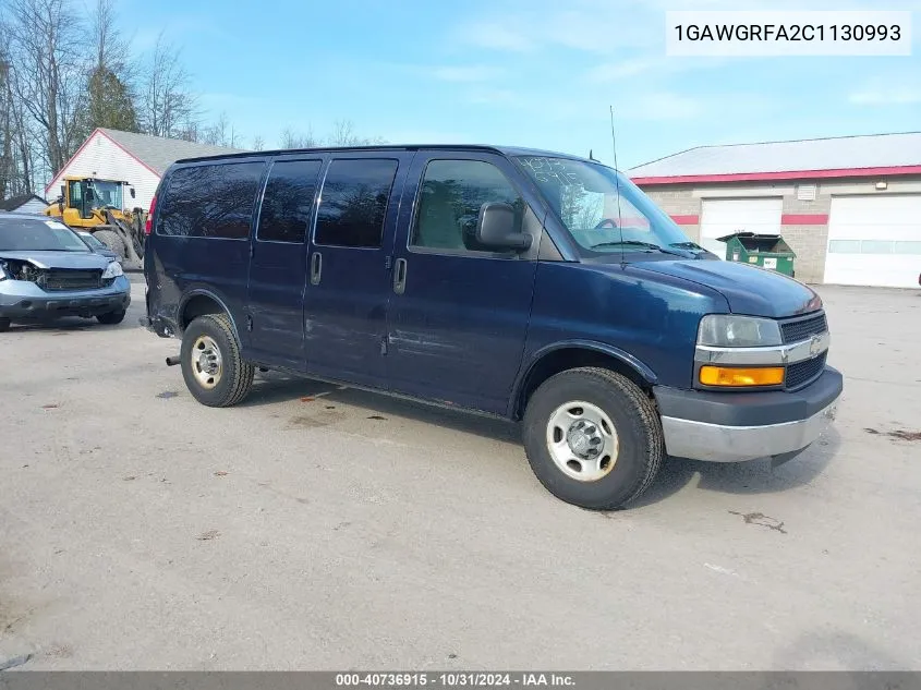 2012 Chevrolet Express 2500 Lt VIN: 1GAWGRFA2C1130993 Lot: 40736915