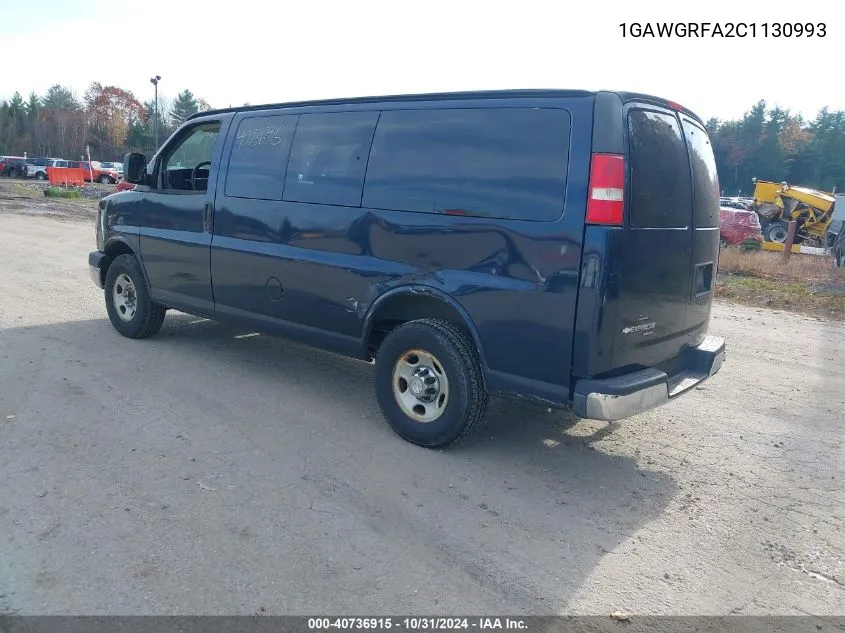 2012 Chevrolet Express 2500 Lt VIN: 1GAWGRFA2C1130993 Lot: 40736915