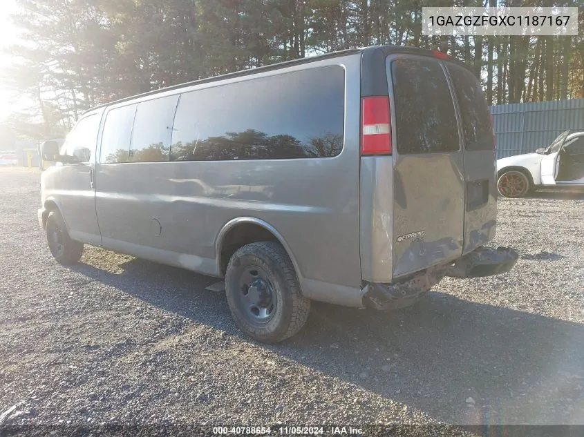 2012 Chevrolet Express 3500 Ls VIN: 1GAZGZFGXC1187167 Lot: 40788654